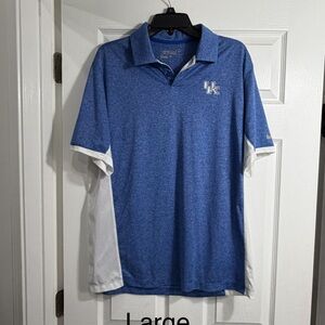 Nike Golf UK Blue and White Men's Polo Shirt.